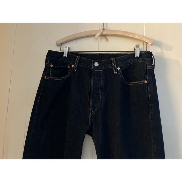 Levi's 501 Original Fit Jeans Men's 34x32 Straight Leg Button Fly Denim Preppy - Picture 8 of 13